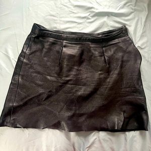 Los Angeles Apparel Leather pencil mini skirt